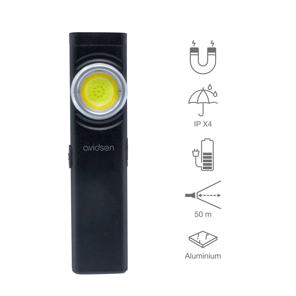 Torcia LED Appendibile 4 Facce – 140 Lumens (Lanterna/Luce da Campeggio) Avidsen