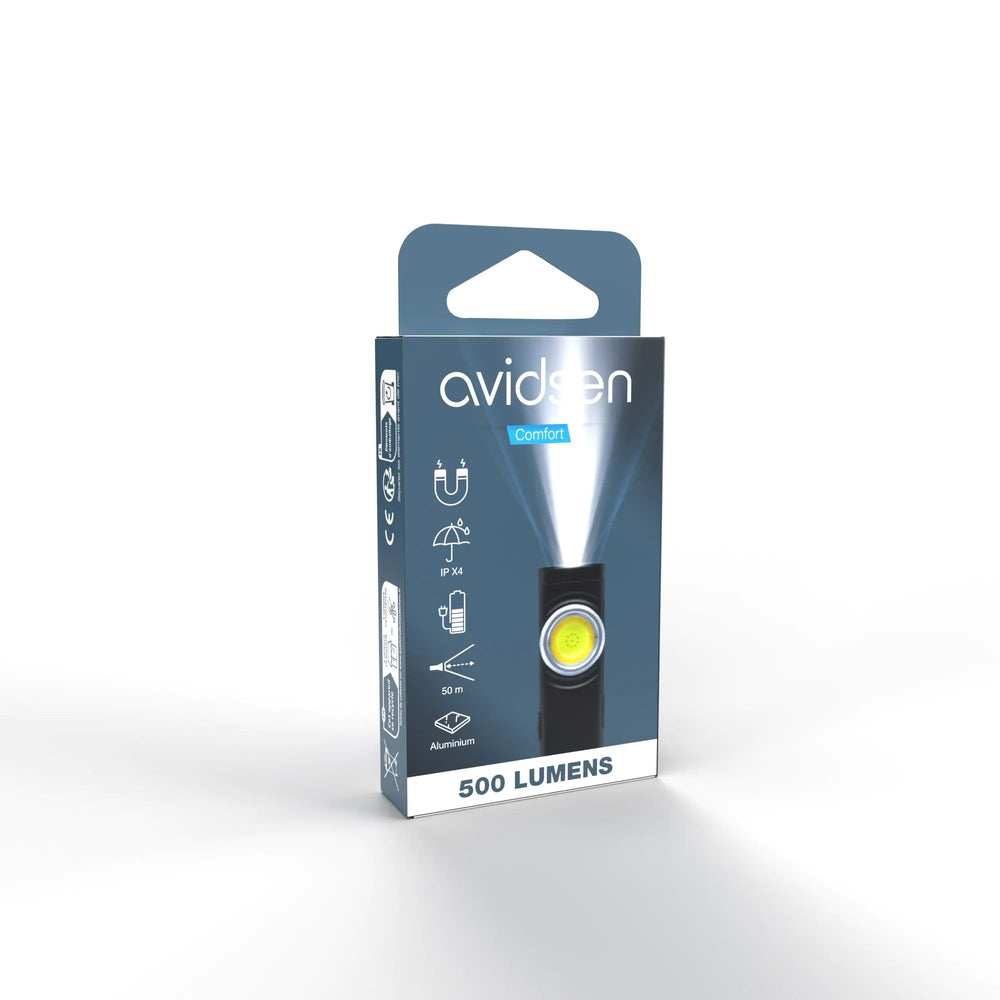 Torcia LED Appendibile 4 Facce – 140 Lumens (Lanterna/Luce da Campeggio) Avidsen