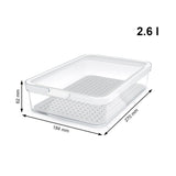 Set 3 Organizzatori Frigo cauma Rotho (2 x 1,2 l + 1 x 2,6 l) - Stokkisti In Brescia