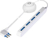 Poly Pool Spaziozero Presa Multipla Bianca 4 Posti Bivalenti con Interruttore a Pedale e Cavo da 2 Metri (Spina 16 A) - PP2523