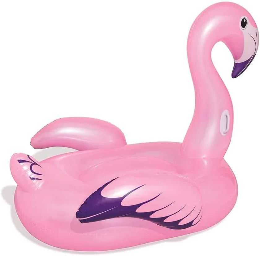 BESTWAY Fenicottero Gonfiabile Luxury (173x170 cm) – Maxi Cavalcabile da Piscina con Maniglie Rinforzate per Adulti e Bambini Bestway