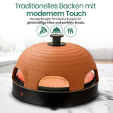 Forno Pizza Emerio PO-115984 con Cupola in Terracotta - 6 Persone