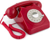 GPO Retro 746 Rotary Red – Telefono fisso vintage rosso con disco rotante
