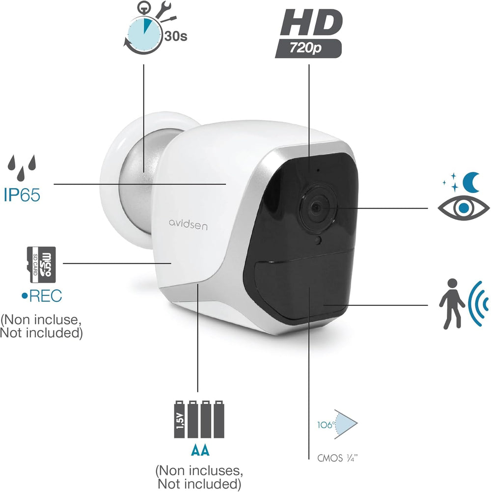 Telecamera WIFI IP per interno e esterno casa e aziende Avidsen