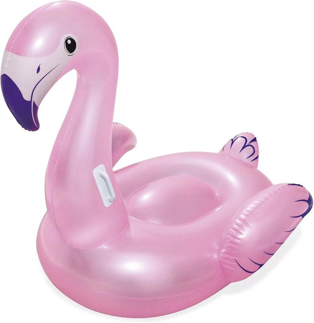 BESTWAY Cavalcabile Fenicottero (127x127 cm) – Galleggiante Compatto con Maniglie, Ideale per Bambini e Piscine Medie Bestway