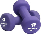 BILDER Coppia Manubri Esagonali in Neoprene 2 kg (2 x 2 kg) - (17 x 7 x 7 cm)