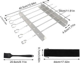 WEBER (Compatibile) Porta Spiedini e Kebab in Acciaio Inox – Supporto Alzato e Riutilizzabile per Cottura Uniforme sul Grill Generico