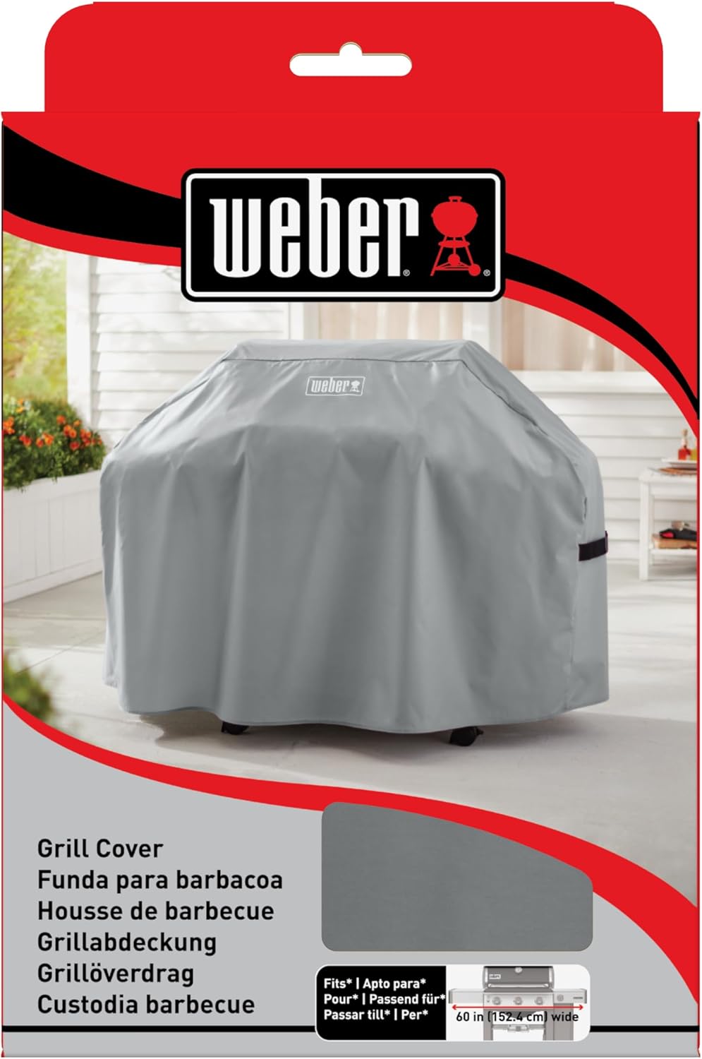 WEBER Custodia Premium Barbecue Copertura (Art. 7179) – Affumicatore per Barbecue a Gas o Carbone (Grigio) Weber