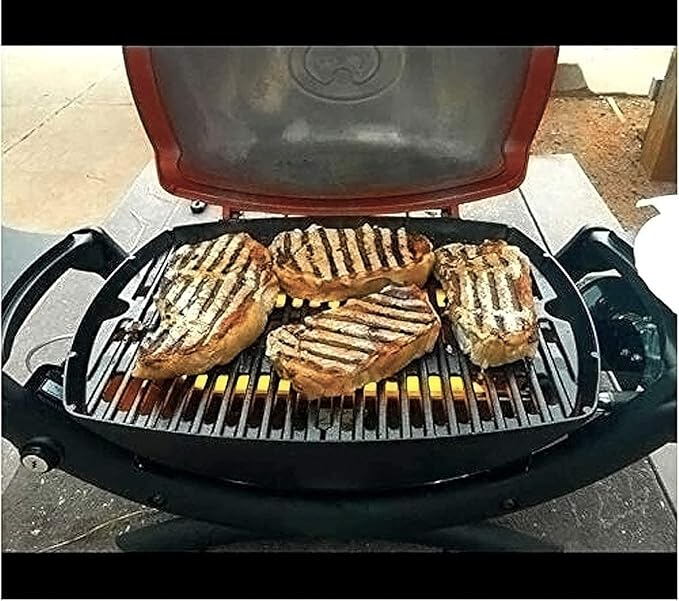 WEBER (Ricambio Compatibile) Set Griglie di Cottura in Ghisa (63.5 x 45.2 cm) – Ricambio Sostitutivo per Barbecue a Gas Serie Q 300, Q 3000 e Simili Weber