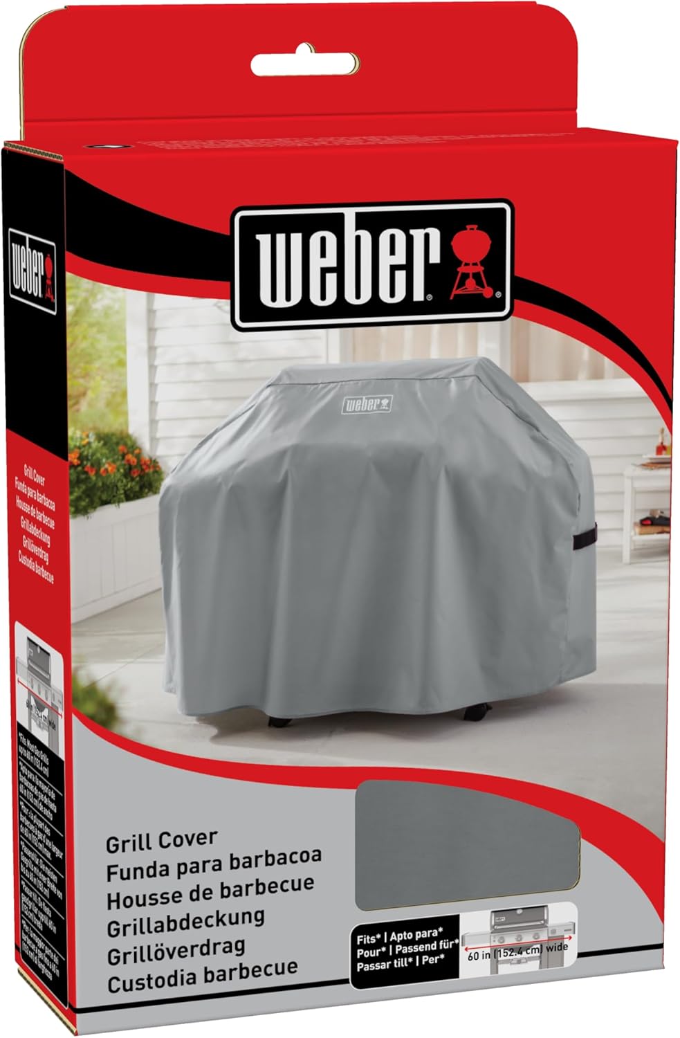 WEBER Custodia Premium Barbecue Copertura (Art. 7179) – Affumicatore per Barbecue a Gas o Carbone (Grigio) Weber