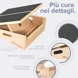 BILDER Slant Board Tavola Inclinata Regolabile in Legno per Allungamento Polpacci - 40 x 32 x 15 cm