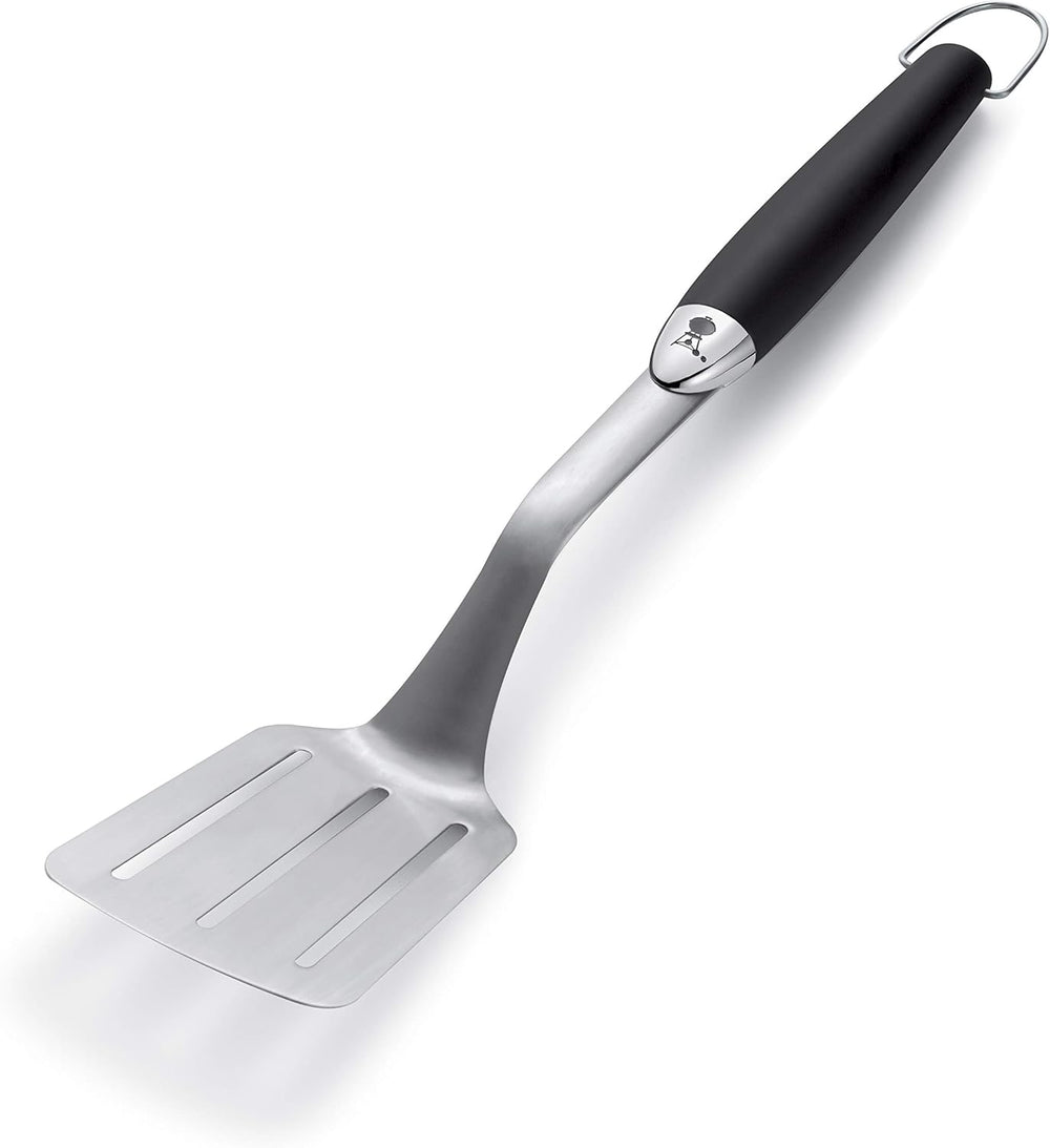 WEBER Paletta Giracarne Premium (46 cm) – Spatola Angolata in Acciaio Inox con Manico Ergonomico Antiscivolo (Art. 6620) Weber