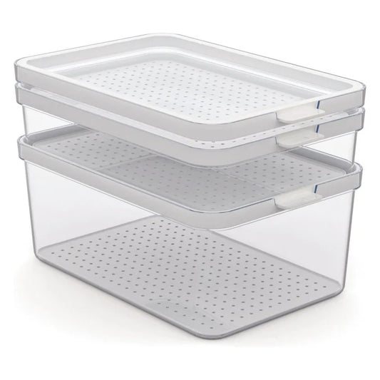 Set 3 Organizzatori Frigo Rotho CAUMA (1,3 l + 2,6 l + 4,65 l) - Stokkisti In Brescia