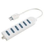 Presa Multipla Sestupla 10A 2P+T con Cavo da 1,5 Metri e Spina 10A – Sicura e Pratica per Casa e Ufficio | Polypool Polypool