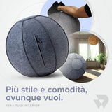 BILDER Cover per Palla Pilates e Fitness in Feltro di Lana per Gym Ball 65 cm - 65 x 65 x 65 cm