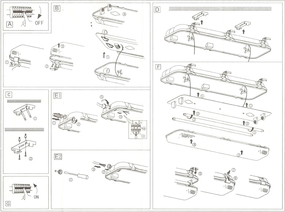 Plafoniera stagna 18W colore naturale Avidsen