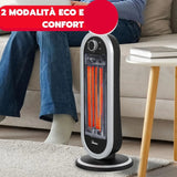 ARDES Stufa a Carbonio Oscillante – Modello TIZZO AR4B01 (900W) Ardes