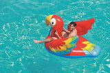BESTWAY Pappagallo Gonfiabile Cavalcabile (203x132 cm) – Maxi Galleggiante Tropicale con Maniglie per Adulti e Bambini Bestway