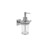 Dispenser Sapone Liquido a Muro Design Minimalista - Linea Square Bonomi - Stile Geometrico e Moderno - Erogatore Bagno Contemporaneo Bonomi