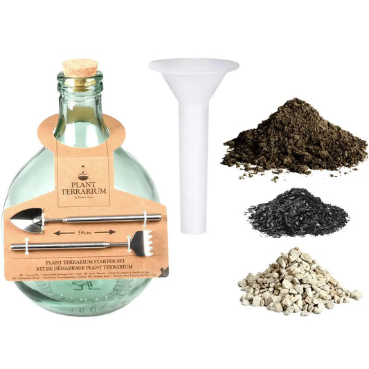 Set per terrario da 5 litri completo di attrezzi, terriccio, pietre e carbone attivo. Bavicchi