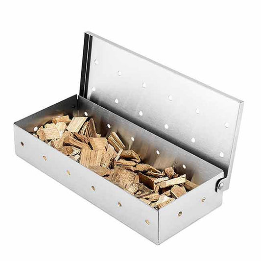 WEBER (Compatibile) Smoke Box Universale per Affumicatura – Scatola per Trucioli per BBQ a Gas e Carbone Generico