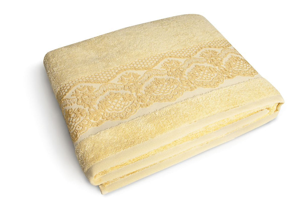 Telo Doccia 100x150 cm – 100% Cotone, Giallo Paglia | Excelsa EXCELSA