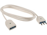 Prolunga Elettrica 3 Metri con Spina 16A e Presa Bivalente (Colore Bianco)