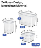 Rotho Loft - Set di 5 Contenitori (2x1,5l + 2x0,5l + 1x2,1l) - Stokkisti In Brescia