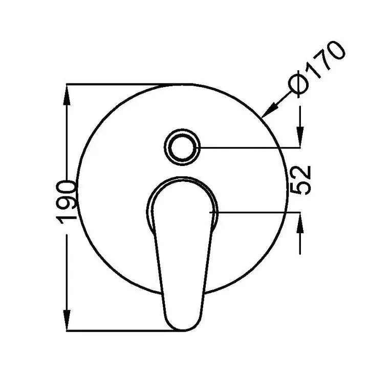 Teorema - Miscelatore Incasso Doccia Con Deviatore Cromato - Serie: Theos Theorema