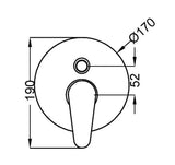 Teorema - Miscelatore Incasso Doccia Con Deviatore Cromato - Serie: Theos Theorema