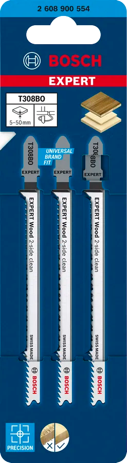 Lama per Seghetto Alternativo EXPERT Wood 2-side clean T 308 BO - BOSCH