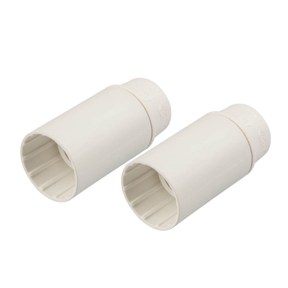 Set 2 Portalampada PolyPool E14 – Corpo Liscio – Bianco Polypool