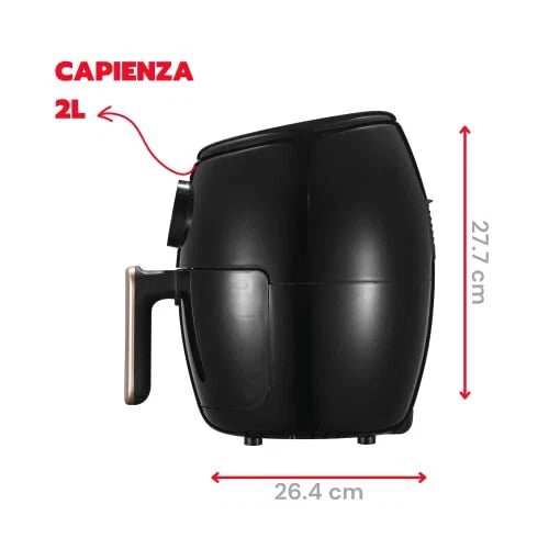 Friggitrice ad Aria Calda 2 Litri con Display Digitale e Timer 60 Minuti – Cottura Sana e Rapida | Ardes Ardes