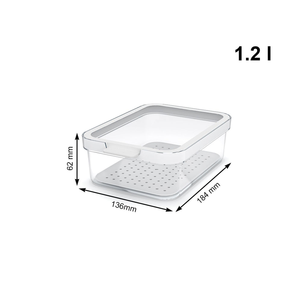 Set 3 Organizzatori Frigo cauma Rotho (2 x 1,2 l + 1 x 2,6 l) - Stokkisti In Brescia