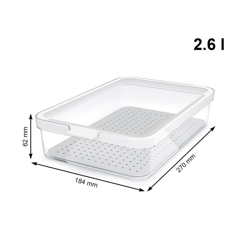 Set 3 Organizzatori Frigo cauma Rotho (2 x 1,2 l + 1 x 2,6 l) - Stokkisti In Brescia