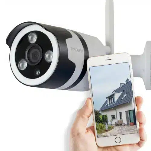 Avidsen Telecamera di Sorveglianza per Esterni IP WiFi 720P Protect Home - 123981 (18 x 8 x 8 cm)