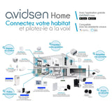 Avidsen Kit Sistema di Allarme Senza Fili – Modello 100112 (Con 2 Telecomandi e Sensore PIR) Avidsen