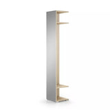 TERRANEO Colonna a Specchio con 2 Ganci Appendiabiti – Soluzione Multifunzione per Ingresso (Finitura Olmo) Terraneo