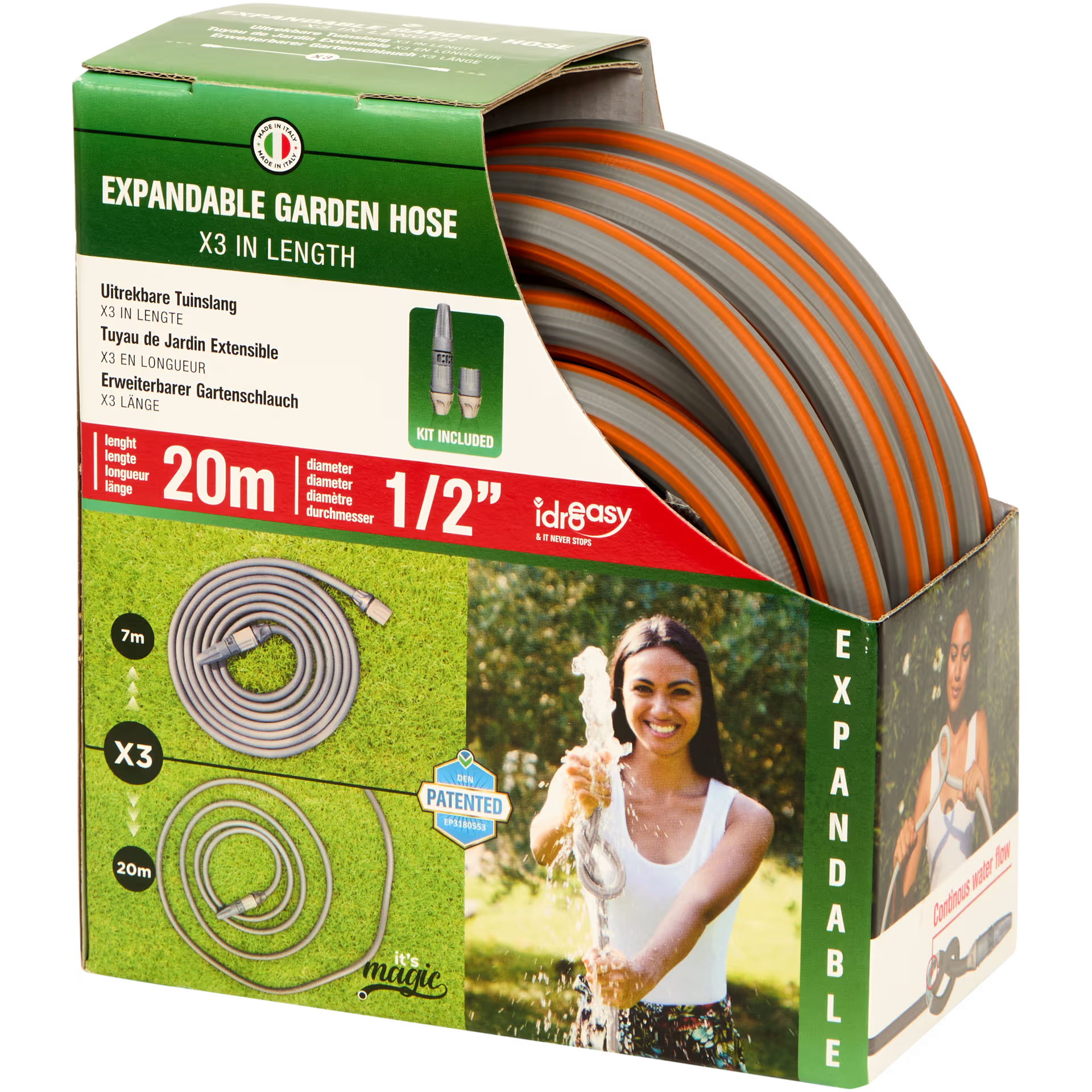 Tubo da Giardino Estensibile Idroeasy 7-20 metri
