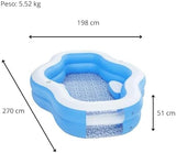 Bestway Piscina Famigliare Splashview 270 x 198 x 51 cm – Con Sedili Integrati e Portabicchieri Bestway