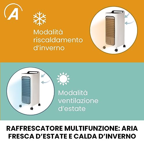 Ardes ARCF02 Circolatore Raffrescatore e Riscaldante TAO con Telecomando, Comandi Touch e Display [Classe di efficienza energetica A+]