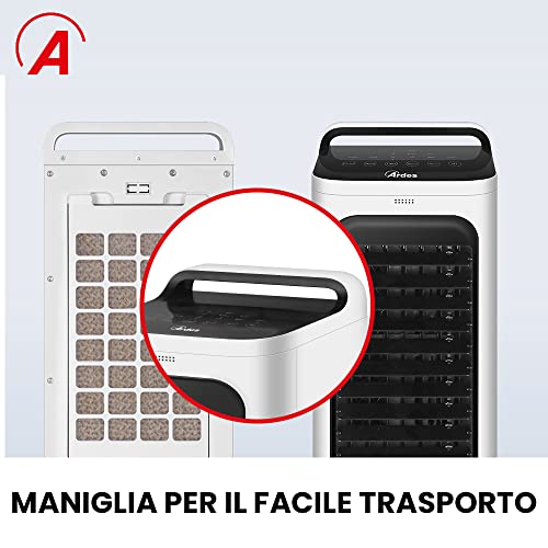 Ardes ARCF02 Circolatore Raffrescatore e Riscaldante TAO con Telecomando, Comandi Touch e Display [Classe di efficienza energetica A+]