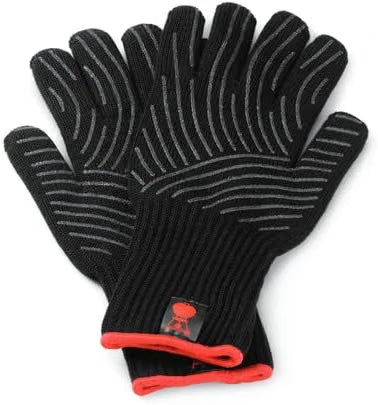 Weber Guanti da Barbecue Premium Taglia S/M 6670 - Guanti di Protezione in Tessuto Misto Kevlar con Punte in Silicone Neri