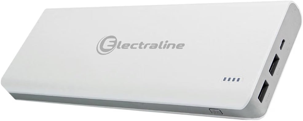 Electraline 500333 Powerbank 10000 mAh - Batteria Esterna con 2 Uscite USB