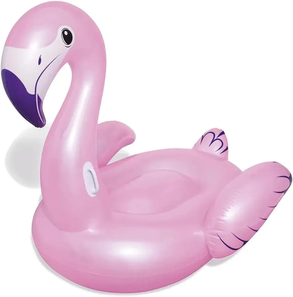 BESTWAY Fenicottero Gonfiabile Luxury (173x170 cm) – Maxi Cavalcabile da Piscina con Maniglie Rinforzate per Adulti e Bambini Bestway