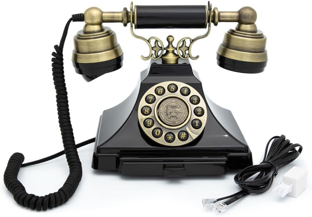 Telefono Vintage Duke Push Button con Cavo in Tessuto GPO - Stokkisti In Brescia