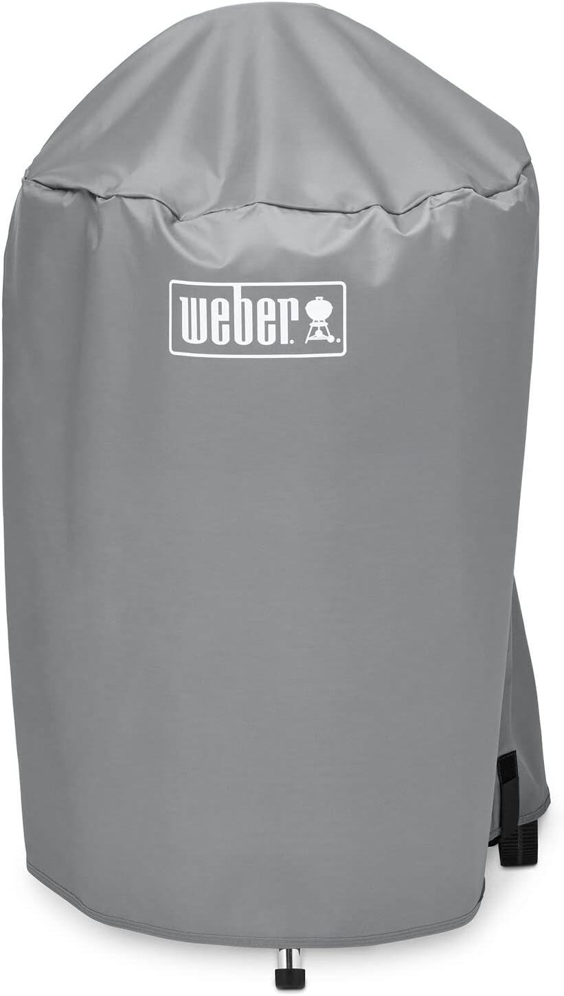 WEBER Custodia Standard (Art. 7175) – Telo Protettivo in Tessuto Traspirante Ø 47 cm per Barbecue a Carbone Kettle (Grigio) Weber