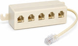 AVIDSEN 112456 multipresaAvidsen Multipresa Telefonica Plug RJ11 / Prese Tripolari - 112456 (12 x 8 x 4 cm)a telefonica