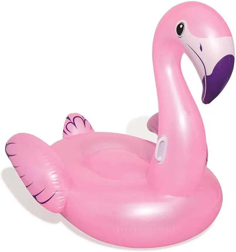 BESTWAY Fenicottero Gonfiabile Luxury (173x170 cm) – Maxi Cavalcabile da Piscina con Maniglie Rinforzate per Adulti e Bambini Bestway
