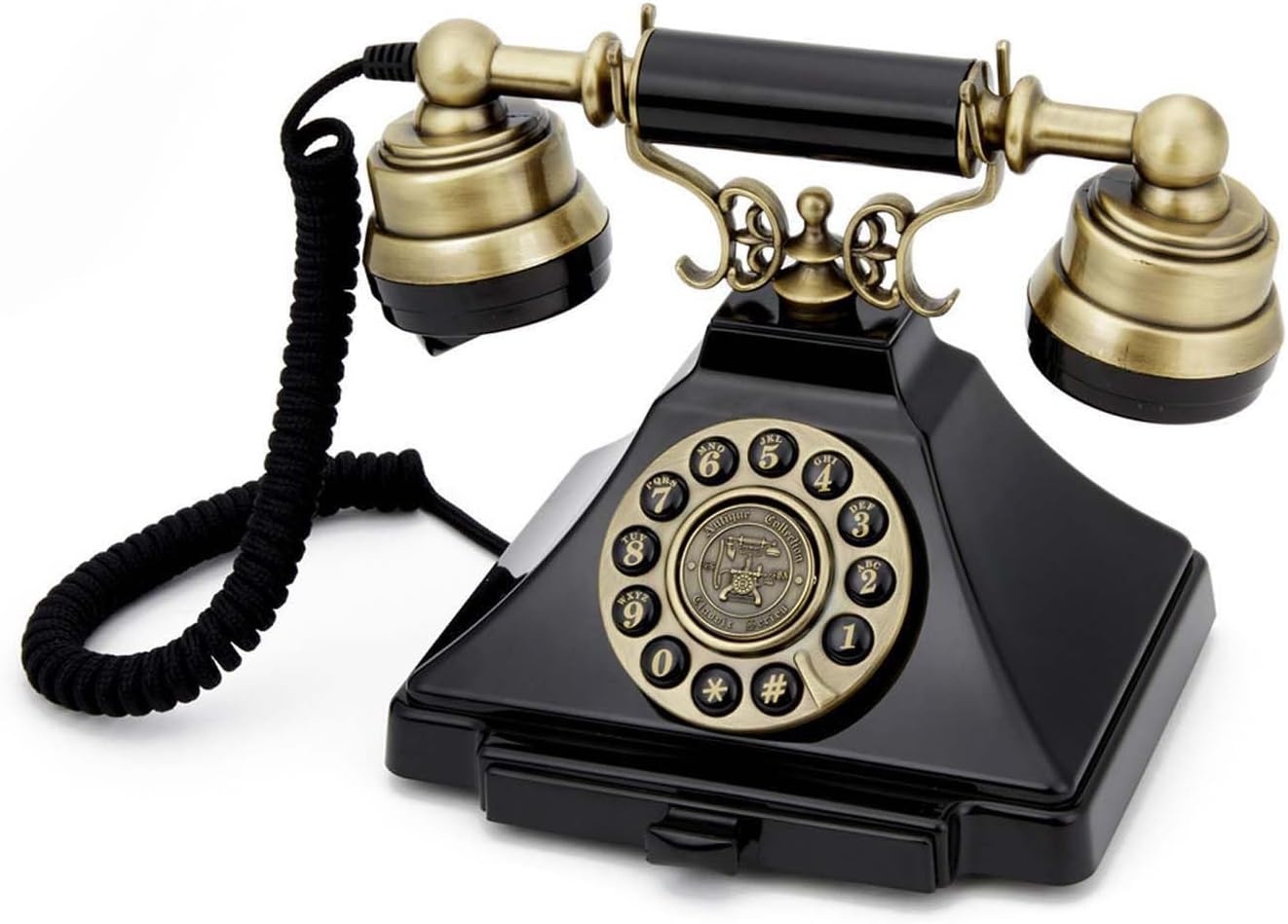 Telefono Vintage Duke Push Button con Cavo in Tessuto GPO - Stokkisti In Brescia